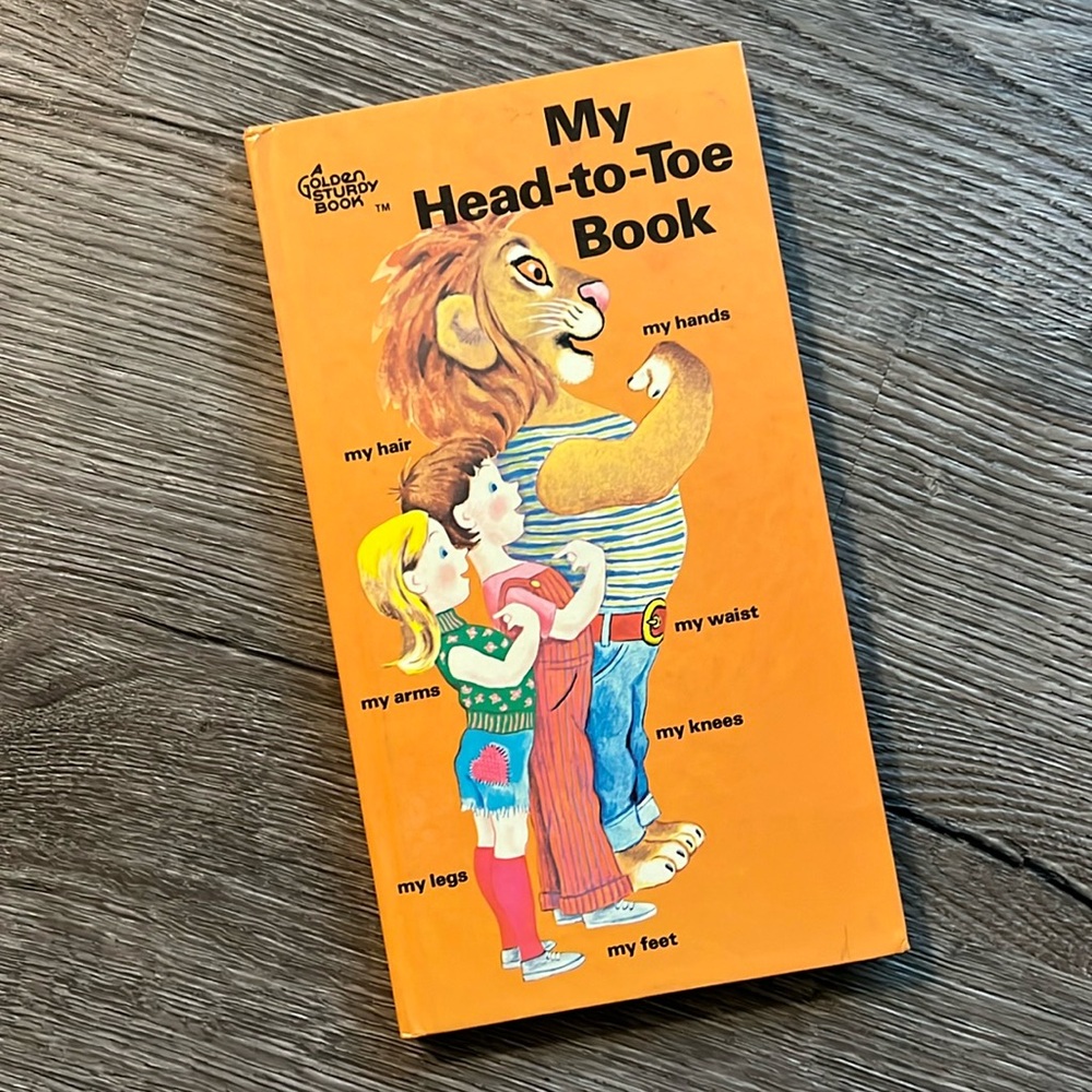 VINTAGE 1974 Golden sturdy book My Head-to-Toe Book, children’s board book.